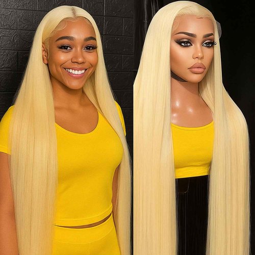 Goalroya 613 Lace Front Wig Human Hair 200 Density 13x6 Blonde Wig Human Hair Straight Pre plucked for Women 613 HD Lace Frontal Wig 26 Inch