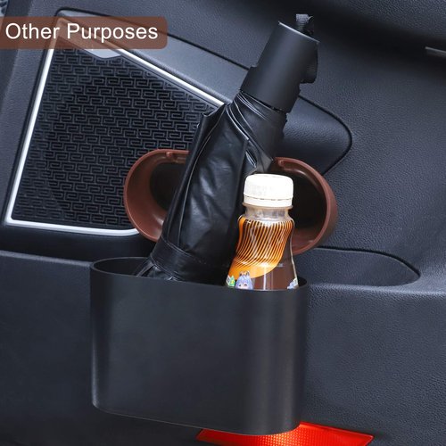 Accmor Car Trash Can with Lid, Leakproof Vehicle Trash Bin Auto Dustbin Organizer, Waterproof Mini Garbage Bin Trash Container with Garbage Bag for Automotive Car, Home, Office, Kitchen