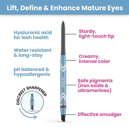 PRIME PROMETICS The Complete Eye Kit – Made for Silver Queens - Black mascara + Black Eyeliner + Stardust Eye Brightener