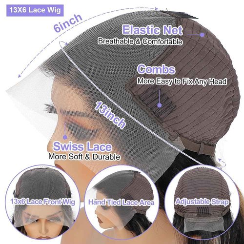 Aveiyce 13x6 Highlight Ombre Balayage Lace Front Wigs Human Hair 1b/27 Black and Blonde Lace Frontal Body Wave Wig Pre Plucked with Baby Hair for Black Women HD Transparent 180% Density Wig 18 Inch