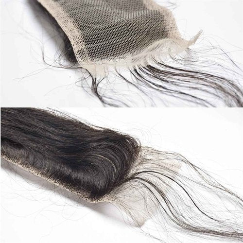 Brazilian Loose Wave 2x6 Lace Closure 100% Unprocessed Human Virgin Hair Pre Plucked Loose Deep Wave Pre-Plucked Hairline Frontal Closure Natural Black With Baby Hair (20inch, 2x6 loose wave closure)