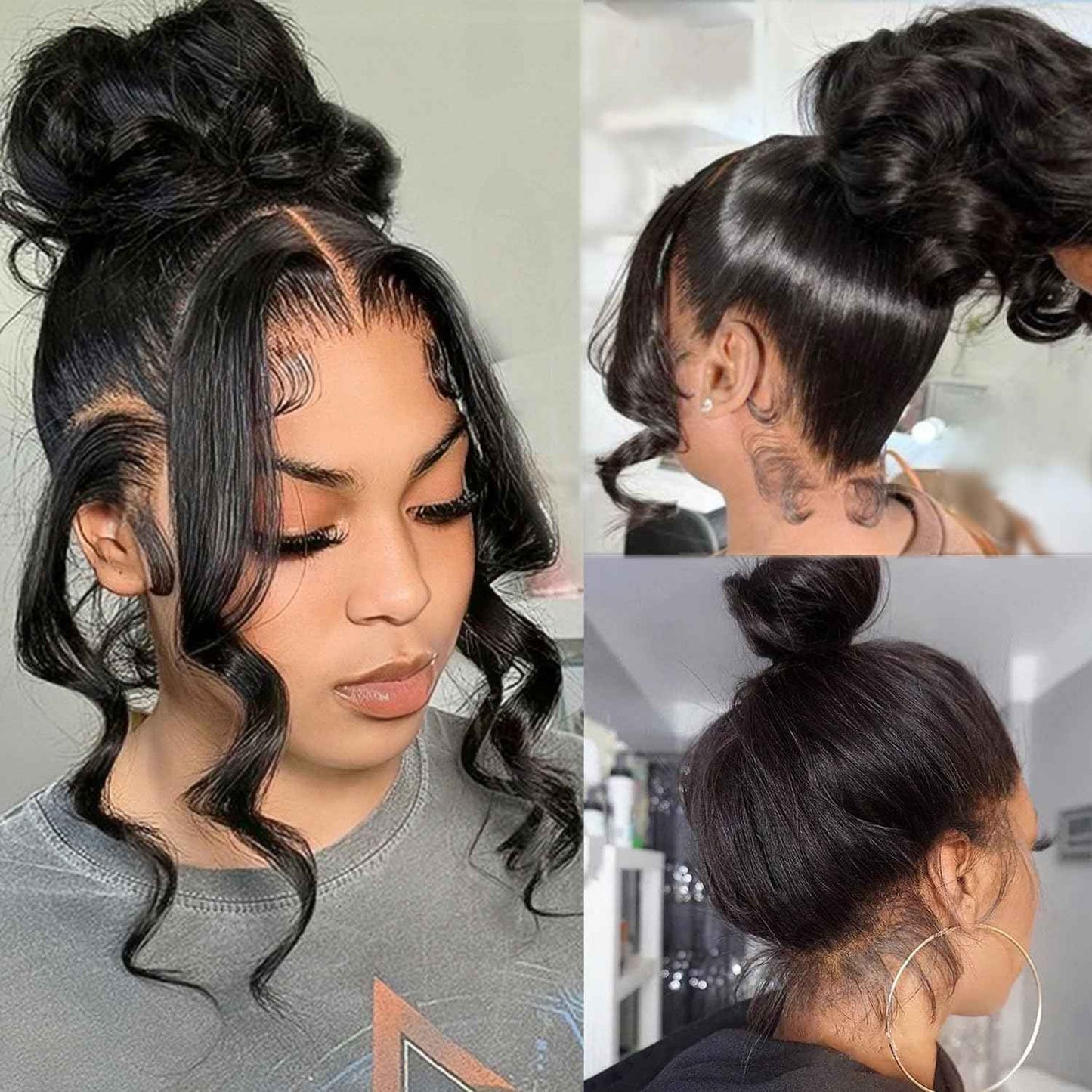 360 Lace Front Wigs Human Hair Body Wave 220 Density HD Full Lace Front Wigs Human Hair Pre Plucked For Women Natural Hairline With Baby Hair (220 Density 360 Wig, 20 Inch)