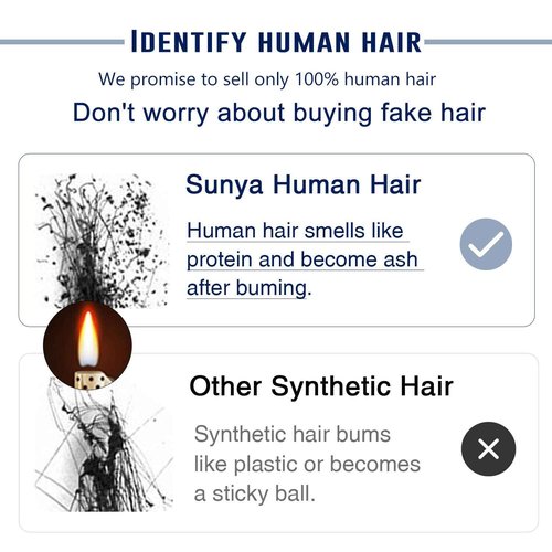 Sunya Clip in Hair Extensions Real Human Hair Natural Black Human Hair Clip in Extensions Double Weft Straight Hair 16 Inch #1B 8Pcs/120g