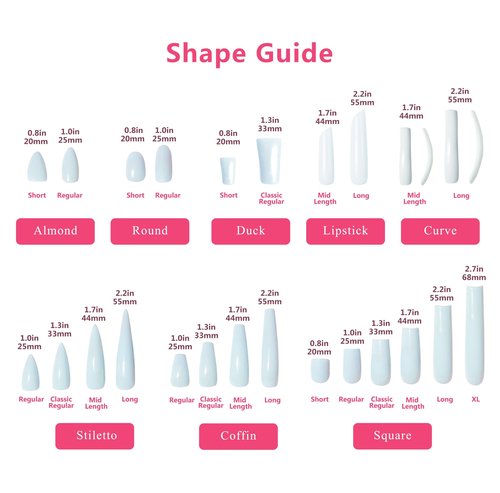LOVFUL Press on Duck Nails Short | Handmade Acrylic French Tip Fake Nails Press ons | 3D Design Duck Short 0.8 in | H575-S