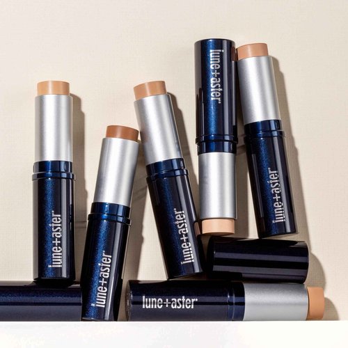 Lune+Aster Dawn To Dusk Foundation Stick | Mess-Free, Lightweight Formula, Medium To Full Coverage - Medium, 1.0 Oz