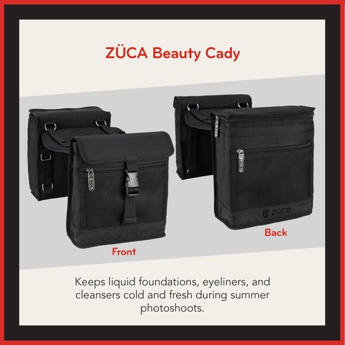 ZUCA Beauty Caddy with Built-in Seat Cushion (Black)