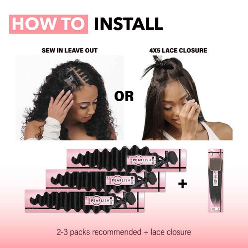 Sensationnel Pearlish bundle human hair - euro body deep pearl conditioned 15a soft remy beauty supply sew in or glue on bundles (14 Inch, NATURAL)
