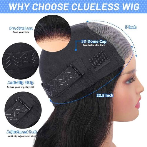 ZIYGBK 16 Inch 5x5 HD Lace Closure Wigs Human Hair Wear and Go Glueless Wigs Human Hair Pre Plucked Pre Cut 200% Density Body Wave Lace Front Wigs Human Hair for Black Women
