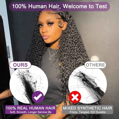 Tosiboy Deep Wave Lace Front Wigs Human Hair Pre Plucked 13x6 Deep Curly Wig Human Hair for Black Women 180% Density Wet and Wavy HD Lace Frontal Wigs Human Hair with Natural Hairline 20 Inch