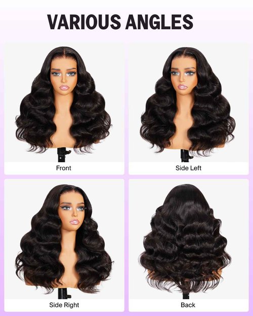 Megalook hair 6x5 Glueless Wigs Human Hair Pre Plucked Pre Cut 210% Density for Women Drawstring Wig Human Hair with Baby Hair Wear and Go Body Wave Wig Pre Plucked with Natural Hairline(20 Inch)