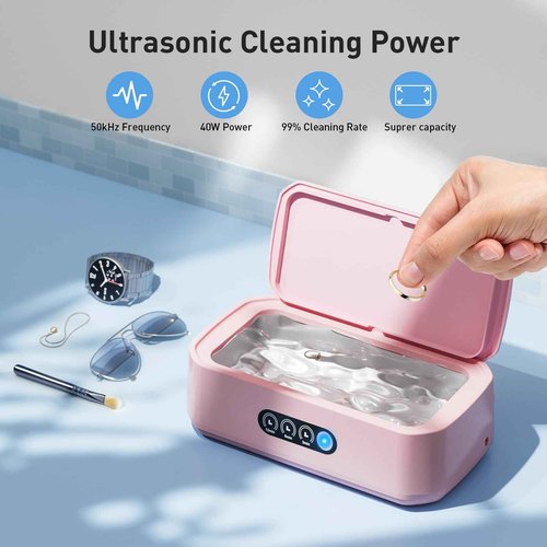 WINTERCRUSH Ultrasonic Denture Cleaner: Deep Cleaning Machine for False Teeth & Retainers- 650ML Stainless Steel Tank-3 Timer Settings