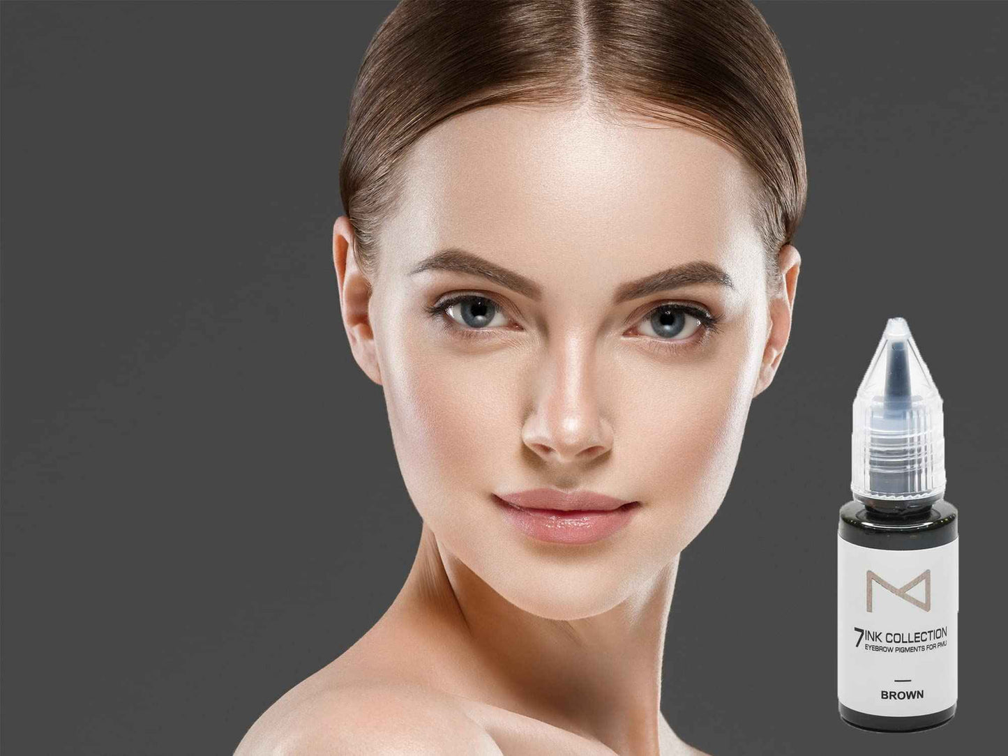 M - 7Ink Seven Colors Liquid Pigment Ink for Eyebrows - Permanent Makeup Microblading Supplies Kit - Machine Use - Microshading - No Mixing Professionals Only -10ml (Set, 7 Ink Collection Set)