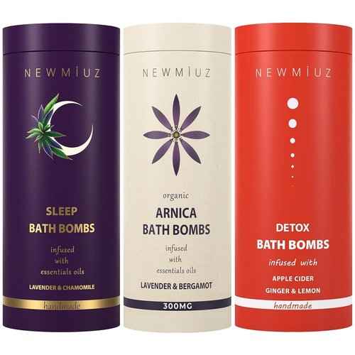 Fizzing Bubble Bath Bombs Pack of 3 Perfect for Gifting for Birthday Christmas or Stocking Stuffers