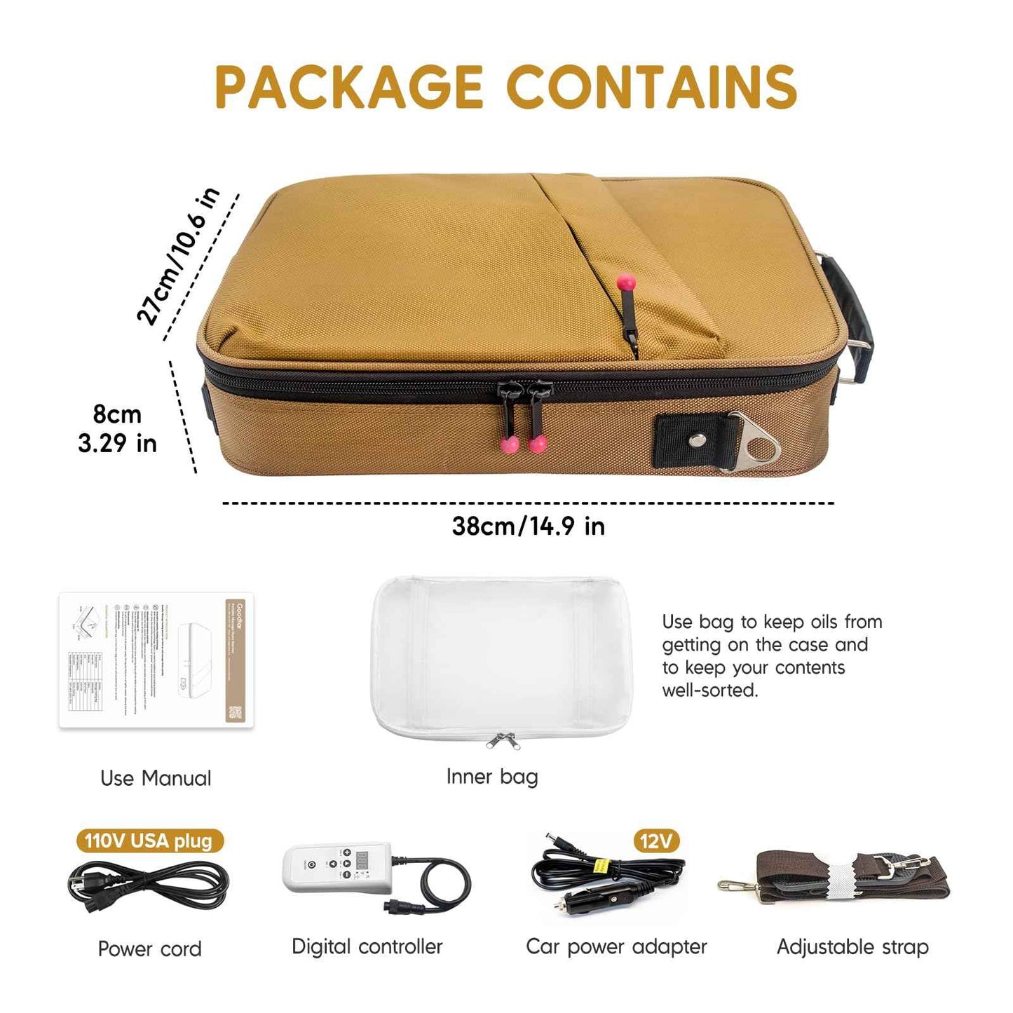 Goodtar Portable Hot Stones Warmer Set Spa Salon Massage Digital Electric Heater Without Stones