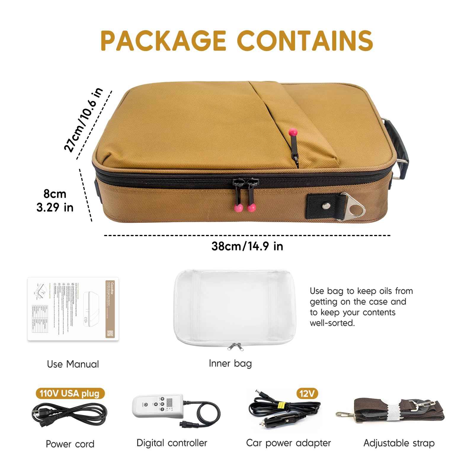 Goodtar Portable Hot Stones Warmer Set Spa Salon Massage Digital Electric Heater Without Stones