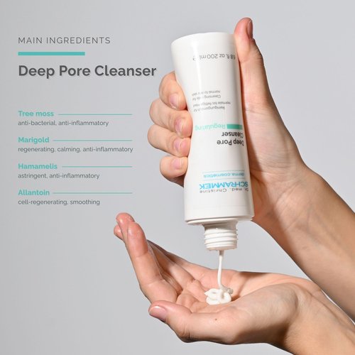 Schrammek Deep Pore Cleanser (6.8 fl oz) - Cleansing Milk for Normal Skin - Makeup Removal - Face Wash & Cleanser – No Parabens - Skin Care - Dr