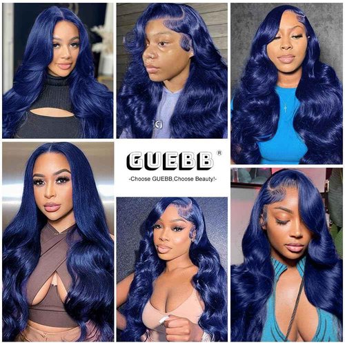 Dark Blue Lace Front Wigs Human Hair Body Wave 26 Inch 13x4 HD Royal Blue Lace Front Wig Human Hair Wear and Go Glueless Wig Pre Plucked With Babyhair Colored Hd Lace Frontal Wigs For Black Women