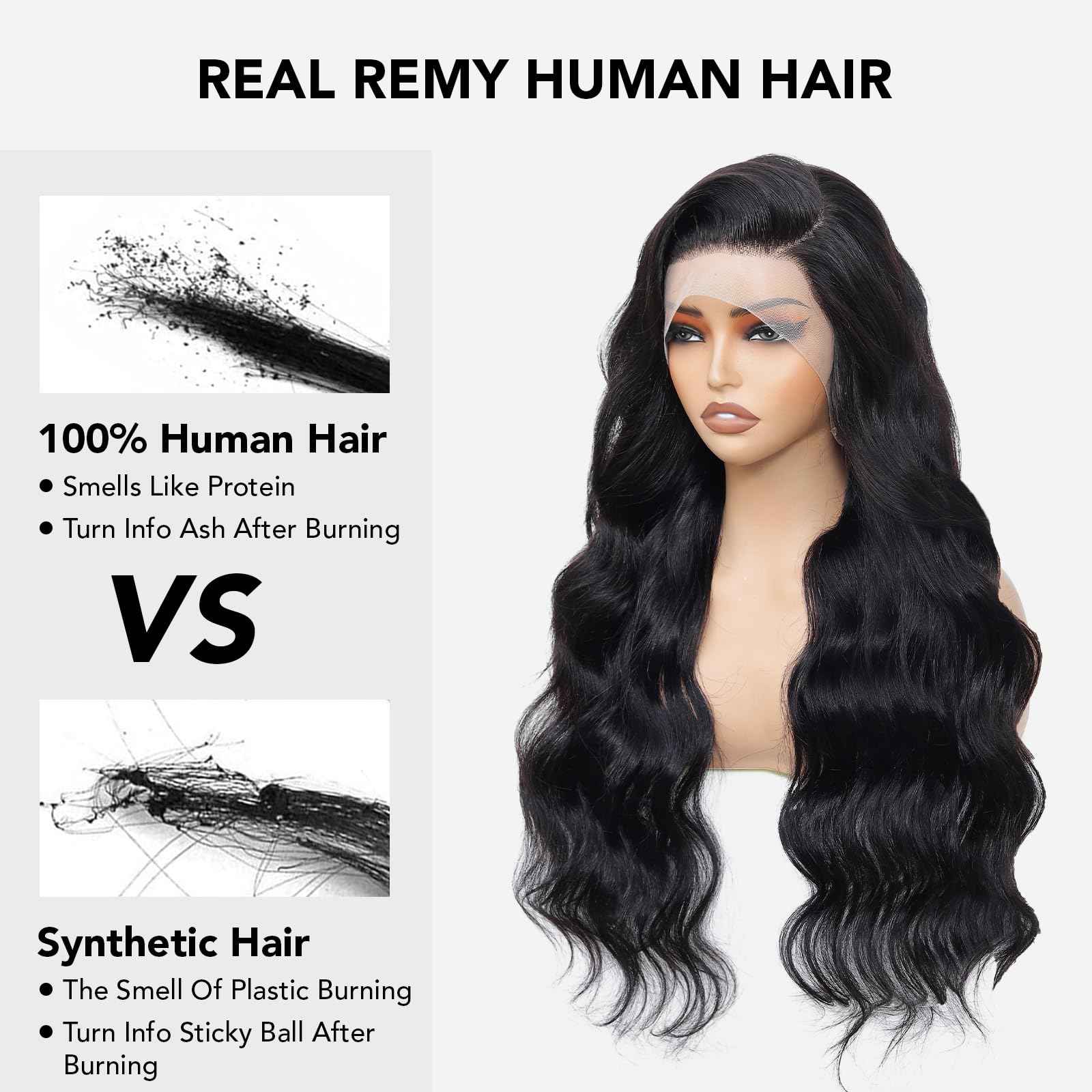 Pevrvfe 13x6 Lace Front Wigs Human Hair Pre Plucked with Baby hair 200 Density Body Wave HD Lace Front Wigs Human Hair 22 Inch Lace Frontal Wigs for Black Women Natural Color Glueless Wig