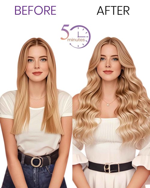 LaaVoo Human Hair Extensions Clip ins Hair Ombre Brown to Ash Blonde with Platinum Blonde Balayage Clip on Hair Extensions Human Hair 18 Inch Clip in Extensions Remy Hair Soft Straight 7PCS 120G