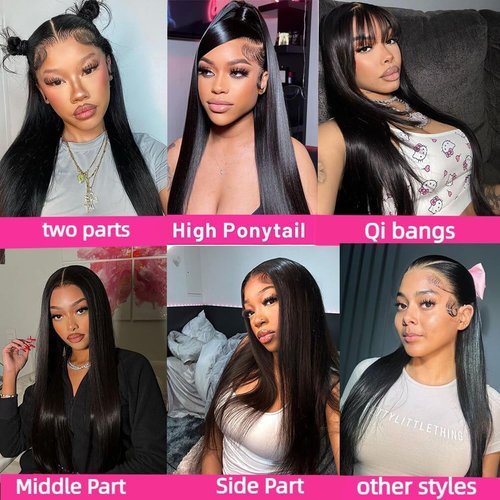 Oiosir 20 Inch Lace Front Wigs Human Hair 200 Density 13x4 HD Lace Front Wigs Human Hair Pre Plucked Glueless Wigs Human Hair for Women Straight Lace Frontal Wigs Natural Color