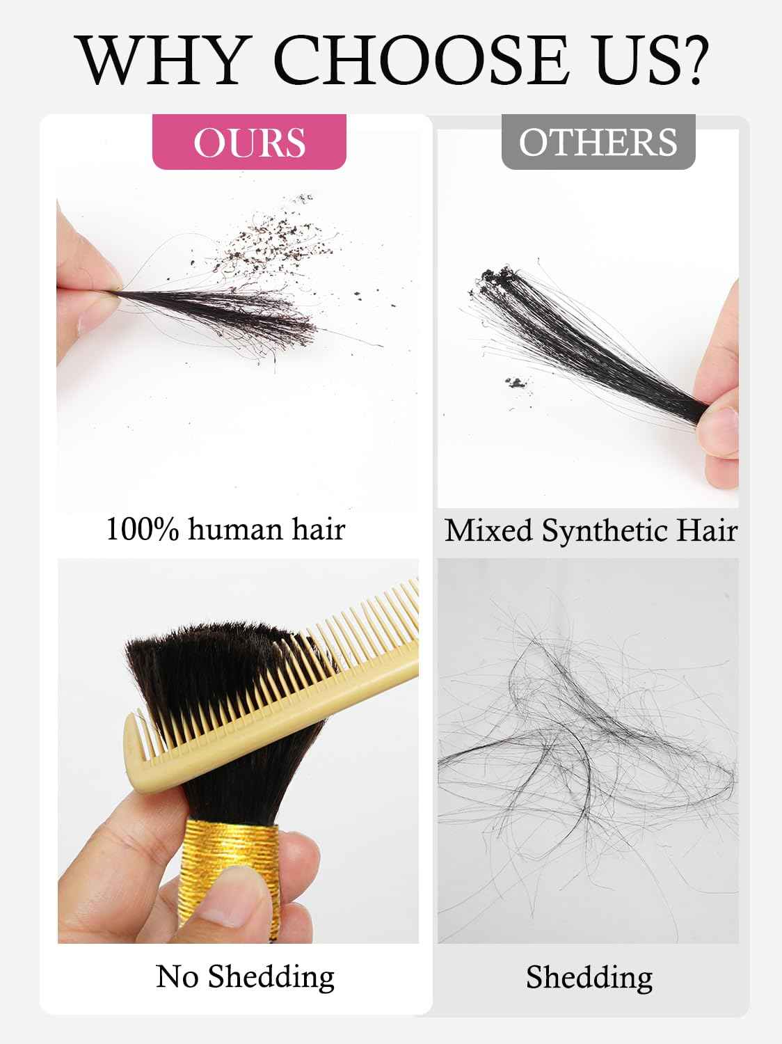 Human Braiding Hair 3 Bundles/Pack 300g 16 18 20 inch Deep Wave Curly Bulk 100% Human Hair for Braiding No Weft 10A Brazilian Virgin Human Hair Extensions for Boho Braids Natural Black Wet and Wavy