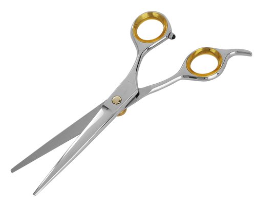 SHARF Gold Touch Barber 6.5 Inch, Professional Straight Shears 440c Japanese Stainless Steel Barber Scissors for Men and Women