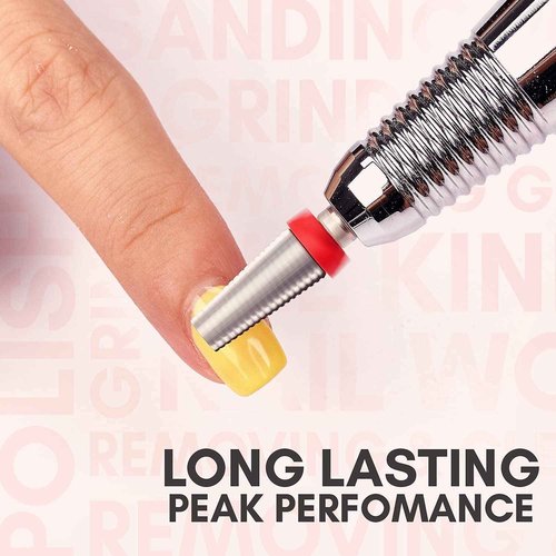 Makartt Nail Drill Handpiece for Up200 Machine Professional Electric File Bundle With 5 in 1 Nail Drill Bits Tungsten Carbide Tapered Drill Bits for Nails Fast Removing Acrylic Nail Hard Gels Cuticle