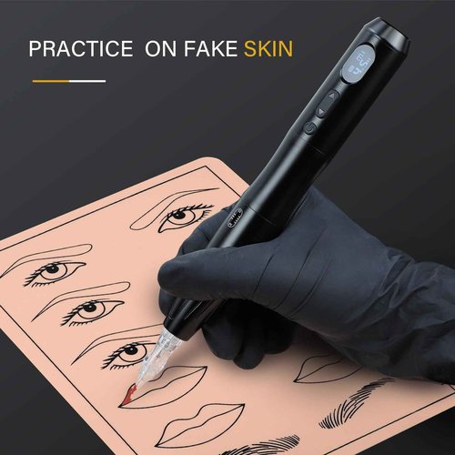 BIOMASER S20 Tattoo Gun Wireless Permanent Makeup Machine kit 10pcs Cartridges Needles for Eyebrow Lip Eyeliner Ombre Powder Brows Microshading Supplies