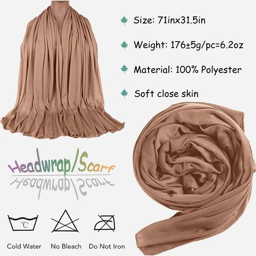 ZRQ 12 Pieces Head Wraps for Women Stretch Jersey Turban Fashion Headband Hair Wrap Head Scarf Soft Breathable Long Scarf Lightweight and Comfortable Tie 12 Colors