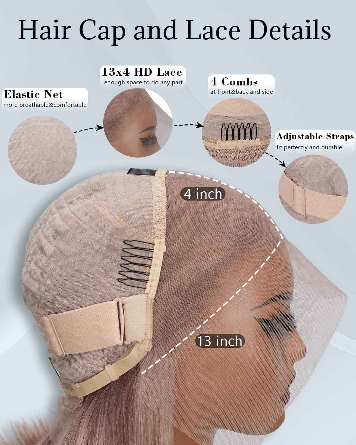 Geomone 10 Inch Ash Blonde Bob Wig Human Hair 180 Density 13x4 HD Lace Fronal Wigs Pre Plucked With Baby Hair Middle Part Ash Blonde Short Straight Colored Bob Wig Natural Look And Beginners Friendly