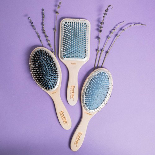 Olivia Garden EcoHair Paddle Bamboo Hair Brush Kit
