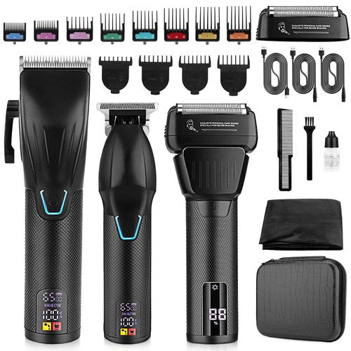 SUNNOW Professional Hair Clippers & Hair Trimmer & Foil Shaver Kit for Men, Beard Trimmer Clippers and Trimmers Set, Cordless Mens Hair Clippers for Hair Cutting, Grooming, Face, Family, Barber