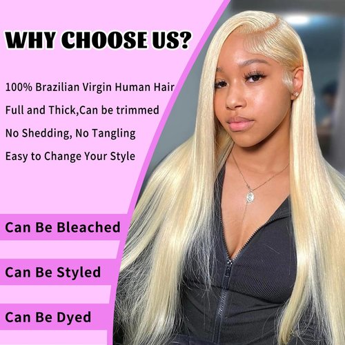 613 Bundles Blonde Bundles Human Hair 28 Inch 613 Straight bundles 100% Unprocessed 12A Grade Brazilian Virgin Hair Bundles 1 Bundle Human Hair 613 Blonde Bundle