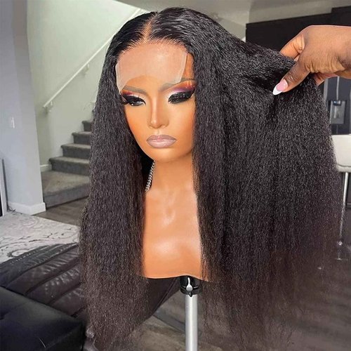Enoya Glueless Wigs Human Hair Pre Plucked For Black Women,5x5 HD Lace Closure Wigs Human Hair 200 Density Natural Black With Baby Hair (5x5 HD lace closure wig, 10")