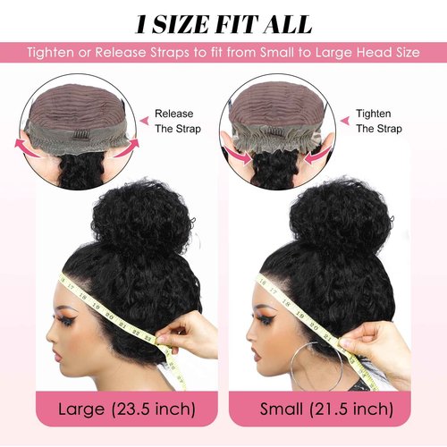 Hidden Strap Drawstring Wig 360 Lace Front Glueless Wigs Human Hair Pre Plucked Pre Cut 200 Density Glueless Body Wave Frontal 360 Full Lace Human Hair Wigs HD Lace Front Wigs 20 Inch
