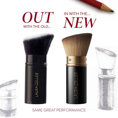 LAURA GELLER NEW YORK Baked Starter Kit - Full Coverage: Double Take Powder Foundation, Light and Best of the Best Face Palette and Retractable Angled Kabuki Brush