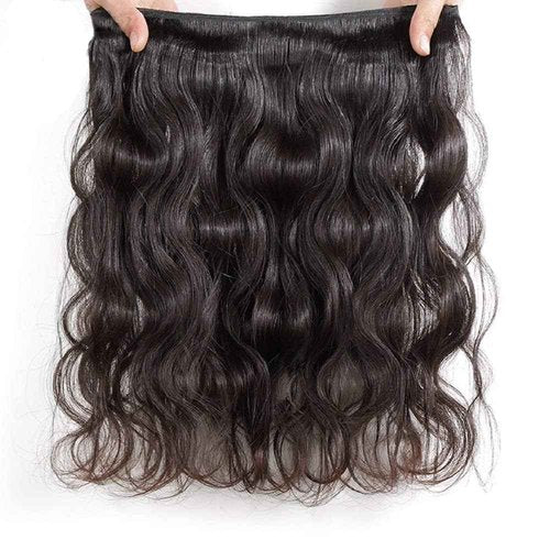 Wahairse Human Hair Bundles 18 20 22 Inch 1B Body Wave Natural Color Human Hair Unprocessed Brazilian Virgin 3 Bundles Quick Weave Human Hair Extensions (1B# Body Wave,18 20 22)