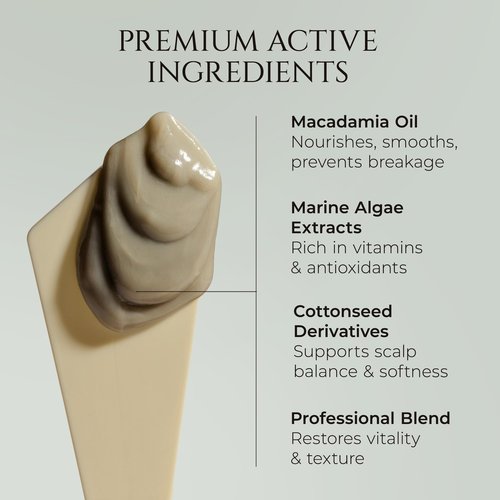 HADAT Hydro Spa Hair Treatment – Professional Hair Mask for Deep Moisturizing Repair and Shine – Macadamia Oil – Salon Quality for Dry Damaged Color-Treated Hair – Israeli Haircare, 16.9 Fl Oz