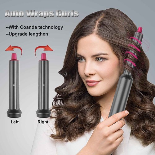 Hair Dryer Brush Set 4-in-1, Multi Air Styler for Fast Drying & Styling, Ionic High-Speed Hair Styler for Curling, Volumizing, Straightening, Air Styler Blow Dryer Brush with Auto Wrap Curling Wand