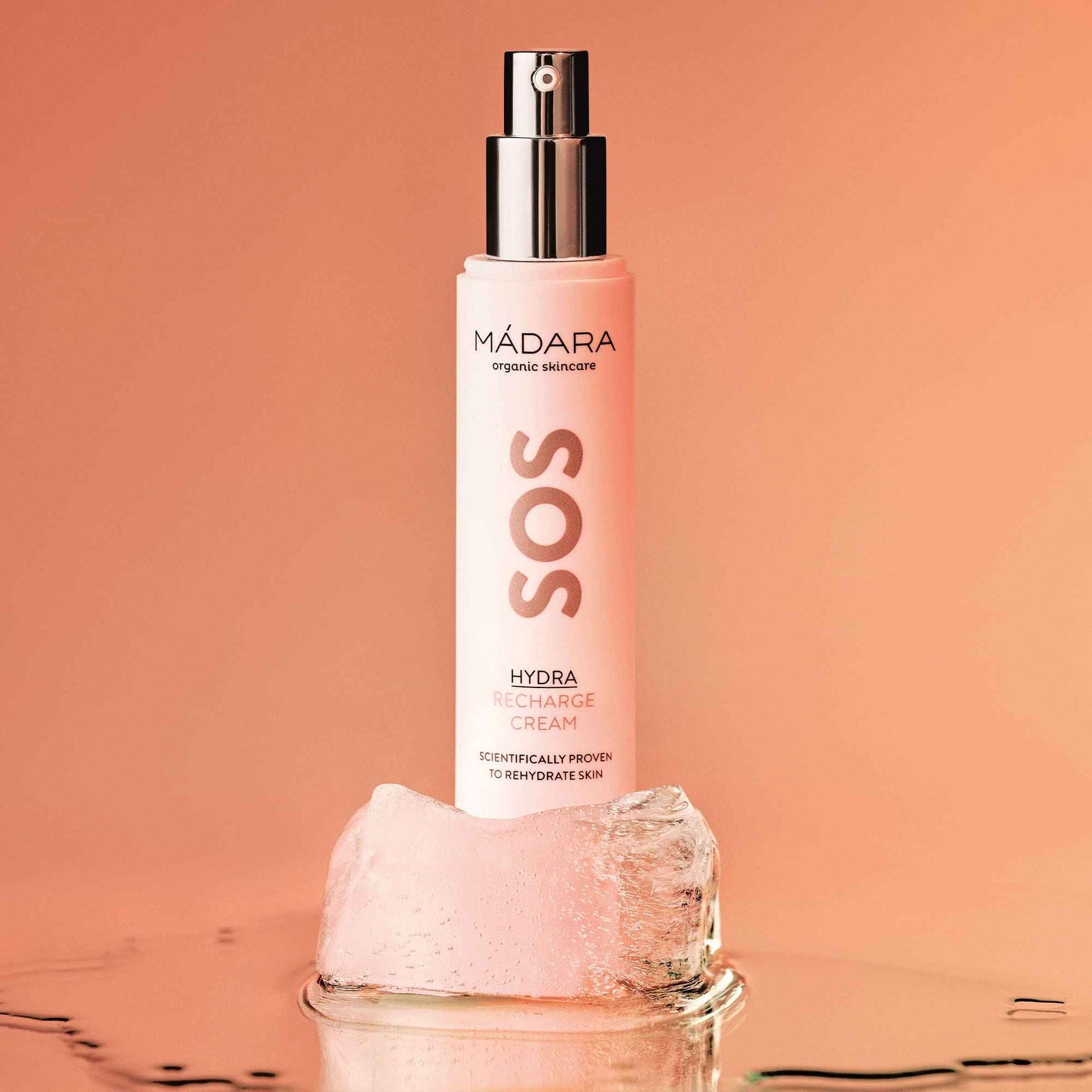 MÁDARA Organic Skincare | SOS Hydra Recharge Cream – 50ml, Intensely hydrating moisturiser with hyaluronic acid and linseed, Dermatologically proven face cream for dry skin, Organic certified