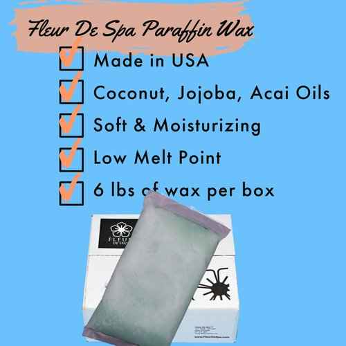 FLEUR DE SPA Paraffin Wax refill 1lb Sampler Pack | Peach, Lavender, Vanilla, Rosemary/Mint/Eucalyptus, & Unscented