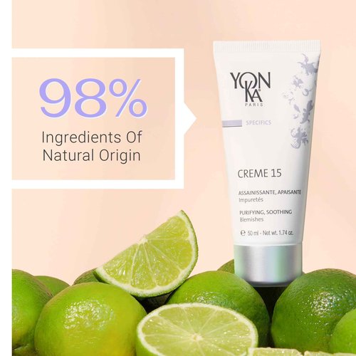 Yon-Ka Specifics Creme 15 | Balancing Face Cream with Chamomile & Botanicals | Purifying Skincare for Blemish-Prone or Oily Skin | Paraben-Free | 1.74 oz