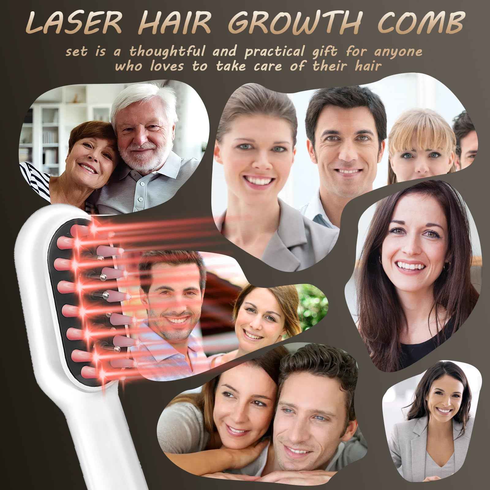 Laser Hair Growth Comb, Hair Growth Device, promote hair growth in women and men