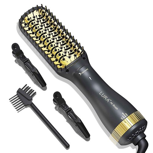 Blow One-Step Hair Dryer Brush and Styler for Black Women: 600W Ionic Dryer with Comb, Straightener and Detangler to Dry, Smooth, and Style Natural Hair