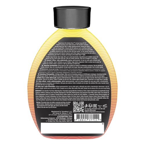 Ed Hardy Tanovations Golden Hour - Skin Softening Transfer Resistant Sunkissed Bronzer Golden Glow Tan Extending Dark Tanning Lotion