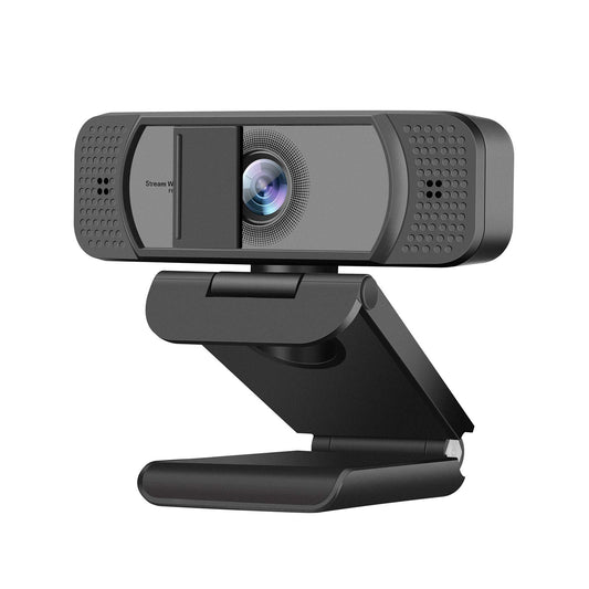 1080P Webcam with Microphone for PC Streaming, Web Camera for Desktop with Privacy Cover, 100° Wide Angle, Auto Light Correction, USB Plug&Play Web Cam for OBS/Gaming/Zoom/Skype/FaceTime/Teams/Twitch