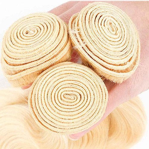 Habiliana Bundles Human Hair 22 24 26 Inch Body Wave Blonde 613 Human Hair Bundles 11A Unprocessed Brazilian Virgin Quick Weave Hair Extensions for Black Women