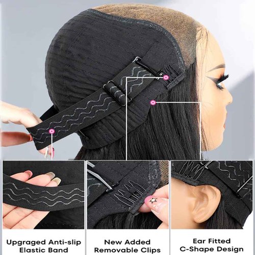 ISEE Hair M Cap 9x6 Bob Wig Human Hair Glueless Wigs Pre Plucked Pre Cut HD Lace Front Glueless Wigs Human Hair 180% Density Short Straight Bob Wigs for Black Women 10 inch