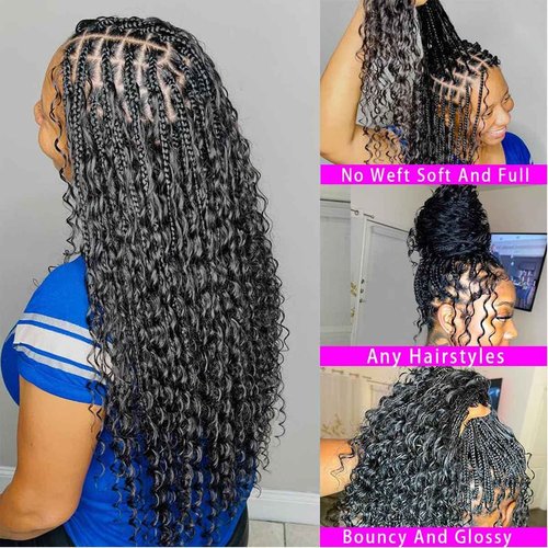 WENYU Human Braiding Hair 100g Deep Wave Bulk Human Hair for Braiding No Weft Bundle Brazilian Virgin Curly Human Hair Extensions for Boho Braids Curly Human Hair Braiding Hair (Deep Wave, 24 Inch)