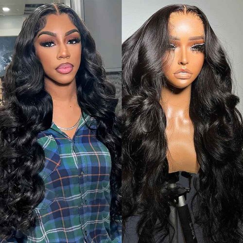 Hailriss 28 Inch 13x6 Body Wave Lace Front Wigs Human Hair Pre Plucked Glueless Wigs Human Hair 180% Density Body Wave 13x6 HD Transparent Frontal Wigs Human Hair Lace Front Wigs for Black Women